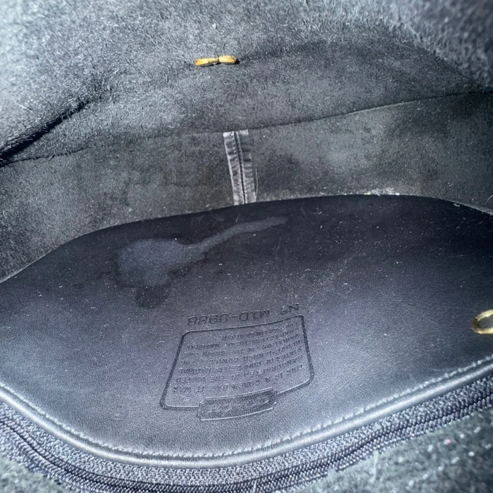 Vintage Coach Black Saddle Bag 9988 - Picture 6 of 10